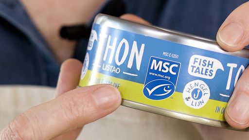 MSC-Siegel auf nachhaltigem Thunfischprodukt / Die Verwendung
dieses Bildes für redaktionelle Zwecke ist unter Beachtung aller
mitgeteilten Nutzungsbedingungen zulässig und dann auch honorarfrei.
Veröffentlichung ausschließlich mit Bildrechte-Hinweis.