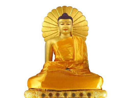 Buddha Statue Bodhgaya, Indien, Buddhas Platz der Erleuchtung