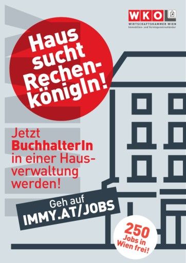 Vorschau Bild von Mit ihrer Personalinitiative suchen die Wiener Hausverwalter:innen auch Quereinsteiger aus anderen Branchen z.B. für die Buchhaltung.