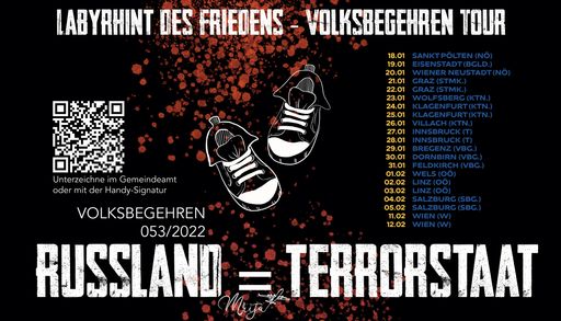  Labyrhinth des Friedens - Volksbegehren Tour
Österreich - Flyer