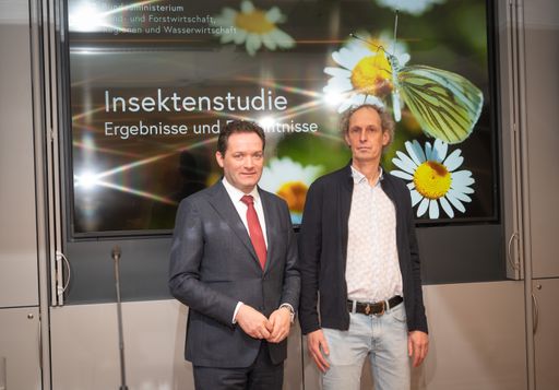 Landwirtschaftsminister Norbert Totschnig und Insektenforscher
Thomas Zuna-Kratky