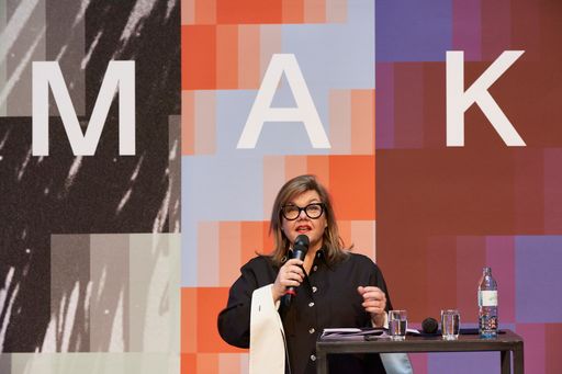 MAK Jahrespressekonferenz, MAK Säulenhalle, 17.
Jänner 2023; Lilli Hollein, Generaldirektorin und wissenschaftliche
Geschäftsführerin, MAK