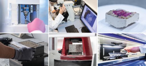 Die Aufgaben und Prüfmethoden der Smart Minerals
GmbH sind vielfältig – im Fokus stehen die Anforderungen an
mineralische Baustoffe sowie Forschung und Qualitätssicherung.