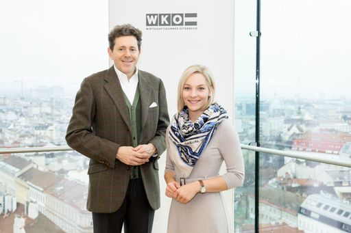 www.annarauchenberger.com / Anna Rauchenberger -
Wien, Vienna, Austria - 24.01.2023 - WKO JW Pressegespräch zum
Konjunkturbarometer in der Christoph Leitl Lounge der WKO. FOTO
v.l.: Harald Mahrer, Präsident WKO, Bettina Pauschenwein,
Bundesvorsitzende Junge Wirtschaft