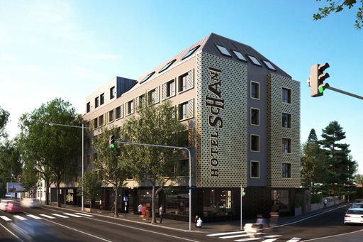 Vorschau Bild von Die Außenansicht des neuen Schani Hotels, Rendering