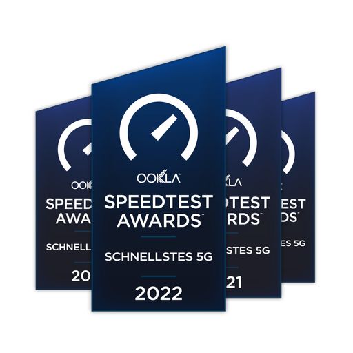 Ookla Speedtest Award für das schnellste 5G Netz
des Landes geht zum vierten Mal in Folge an Drei.