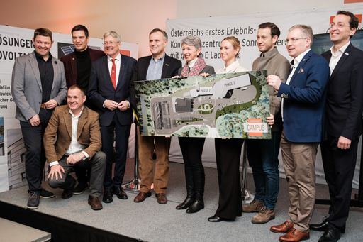  Die Vortragenden bei der Pressekonferenz zum
SONNENKRAFT Campus