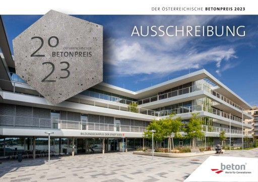 Vorschau Bild von Ausschreibung zum Österreichischen Betonpreis 2023
