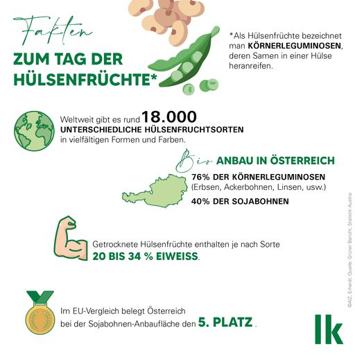 Vorschau Bild von "Tag der Hülsenfrüchte" am 10.02.: Österreich bei
Soja, Linsen & Co. top Copyright: AIZ/Erhardt
