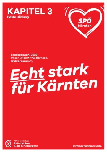  Kärnten-Wahl 23: Beste Bildung