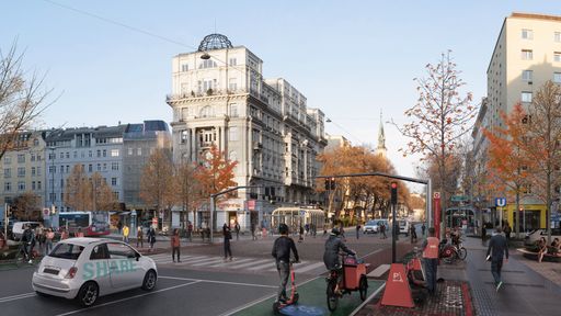  Nestroyplatz neu gedacht: Voi zeigt seine
Vorstellungen für ein Wien mit nutzbringender Mikromobilität