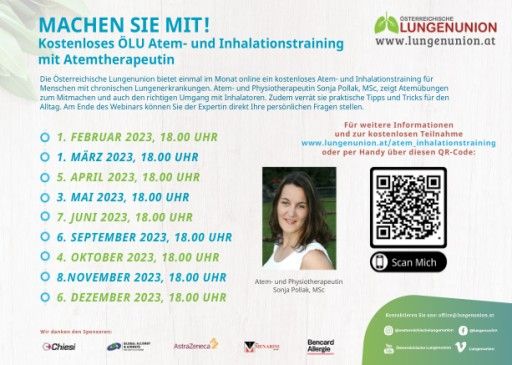 Österreichische Lungenunion Atemtraining Termine 2023