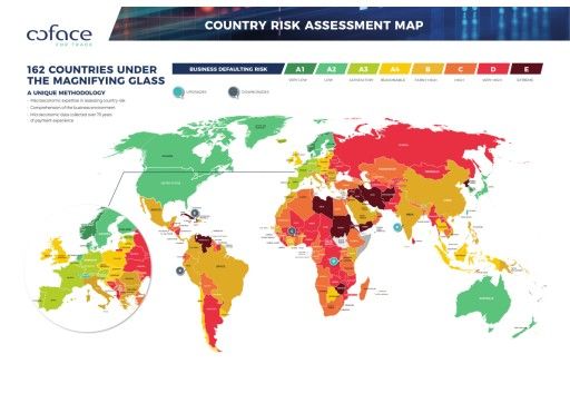 Vorschau Bild von Aufgehellte Konjunkturaussichten dank bisher mildem Winter-Country Risk Map Q42022