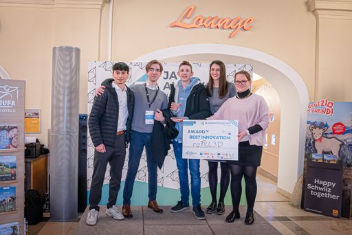  Best Innovation Award gesponsert von EIT
Manufacturing bei JA Marketplace Wien 2023: reFILL3D