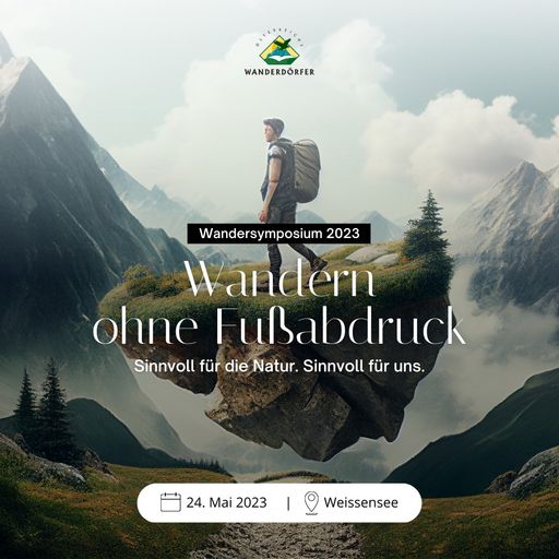 AI-generiertes Bild von einem Wanderer in den
Bergen, der auf einem schwebenden Stück Erde steht.