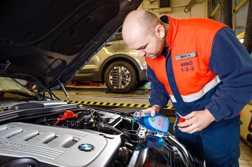 Auch das Auto wird für den Frühling auf Vordermann
gebracht.