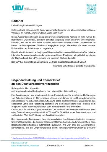  Offener Brief an den Vorsitzenden des Dachverbands mit Gegendarstellung, Volltext