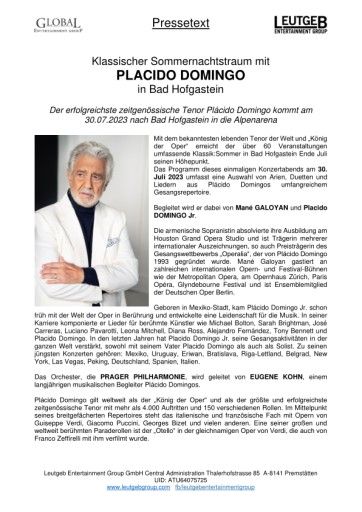 Vorschau Bild von Pressetext Placido Domingo Bad Hofgastein 30.07.2023