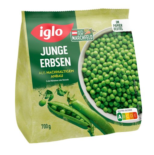 iglo Junge Erbsen im neuen Papierbeutel