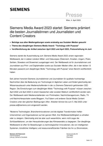 Presseaussendung