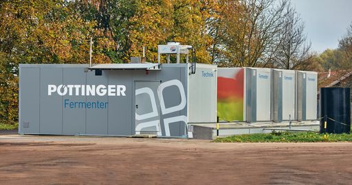 Vorschau Bild von Mit dem modularen Fermenter-System kann dezentral und langfristig
Energie und Biogas aus organischen Abfällen erzeugt werden.