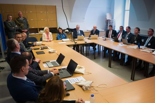 FBM Tanner beim EDA Cap Tech Space Meeting am 28 03
2023 in der Stiftskaserne