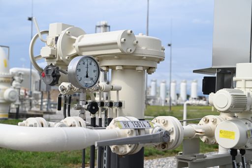  Anlagenansicht Erdgasstation Baumgarten -
Gasmanometer