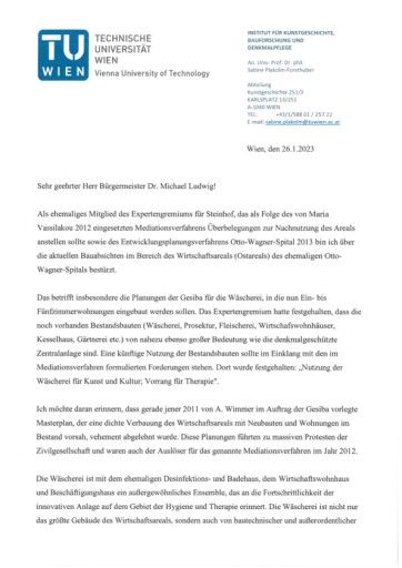  Schreiben von Prof. Plakolm an BM Ludwig