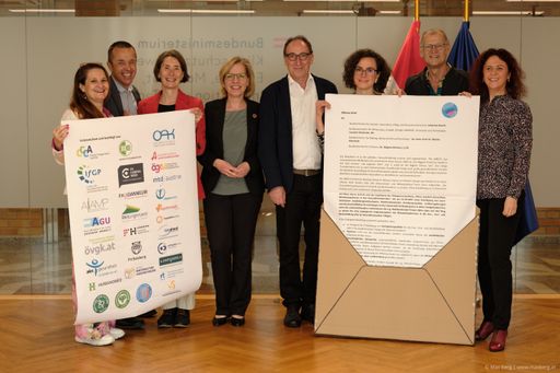  Übergabe des offenen Briefes zur Klimakompetenz der
Gesundheitsberufe an Bundesministerin Gewessler und Bundesminister
Rauch