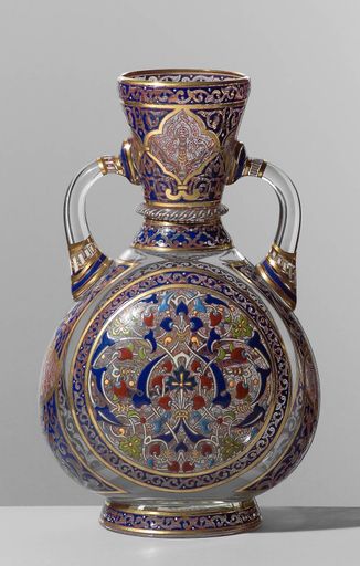 Vorschau Bild von Jan Machtyka und Franz Schmoranz, Doppelhenkelvase,
Wien, 1876, Glas mit Email- und Golddekor