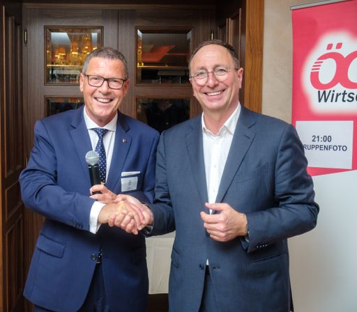 Vorschau Bild von Initiatoren der Millstätter Wirtschaftsgespräche
vlnr Alfons Helmel, Markus Gruber