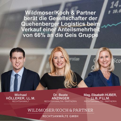  Wildmoser/Koch & Partner berät die Gesellschafter
der Quehenberger Logistics beim Verkauf einer Anteilsmehrheit von
66% an die deutsche Geis Gruppe