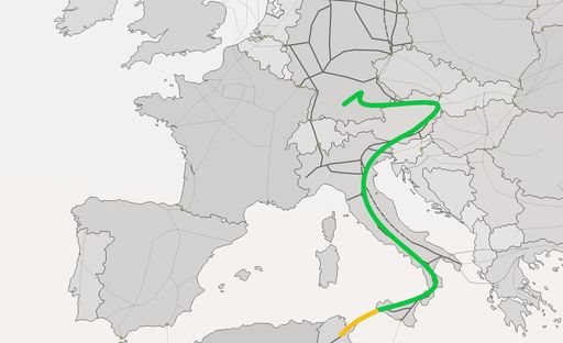  Grafische Darstellung der Route des
SoutH2-Corridors