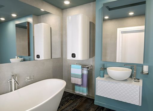 Der intelligente EWH Digital im Badezimmer