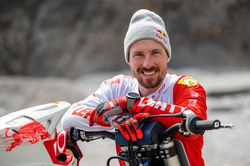 Marcel Hirscher beim Offroad-Training für das Red
Bull Erzbergrodeo in Werfen, Austria am 27. April 2023