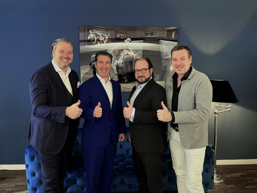  vlnr.: Dieter Steup, Geschäftsführer von STEUP Realitäten;
Michael Schmid, Geschäftsführender Gesellschafter der 3SI Immogroup;
Stephan Pasquali, Geschäftsführer Neubau der 3SI Immogroup; und
Thomas Morawek, Senior Development Manager bei STEUP Realitäten