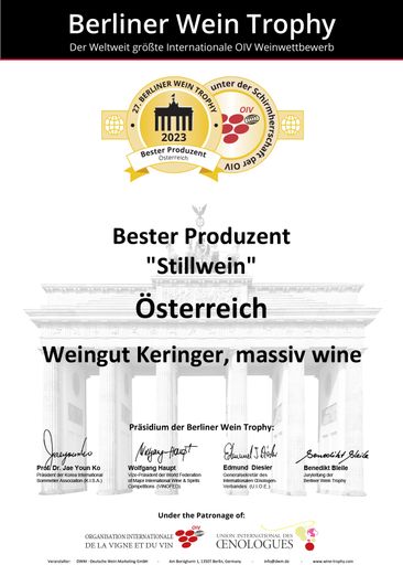 Vorschau Bild von Urkunde "Bester Produzent Österreichs" 2023 - Keringer