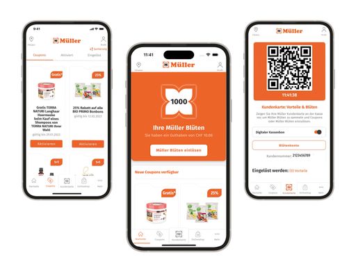 Die Müller App bietet Kunden zahlreiche Vorteile beim Einkauf. /
Die Verwendung dieses Bildes für redaktionelle Zwecke ist unter
Beachtung aller mitgeteilten Nutzungsbedingungen zulässig und dann
auch honorarfrei. Veröffentlichung ausschließlich mit
Bildrechte-Hinweis.