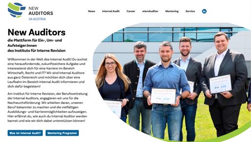 Vorschau Bild von Screenshot der neuen Website new-auditors.at;
lizenzfrei zur redaktionellen Verwendung
