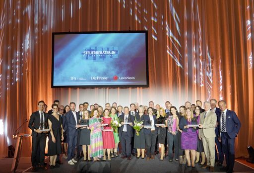 Feierliche Auszeichnung in den Wiener Sofiensälen:
Die Preisträger:innen des „Steuerberater:in des Jahres“ Awards 2023.
