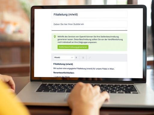 KI im Recruiting: karriere.at integriert ChatGPT
zur Erstellung von Stelleninseraten