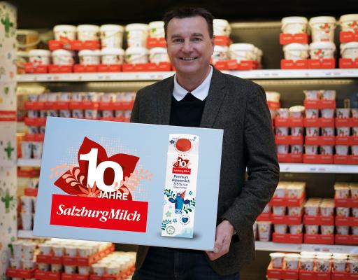 Andreas Gasteiger, Geschäftsführer der
SalzburgMilch, freut sich über die positive Entwicklung der
SalzburgMilch.