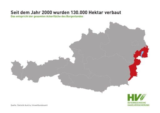 Vorschau Bild von Seit dem Jahr 2000 wurden 130.000 Hektar verbaut