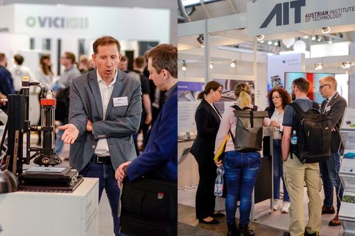 Auf der Messe Control präsentierte das AIT mit
ici:microscopy sein 3D Mikroskopieverfahren für die inline Prüfung
feinster Strukturen und stieß auf reges Interesse.