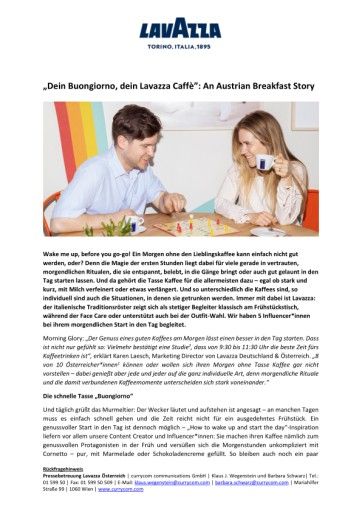 Vorschau Bild von „Dein Buongiorno, dein Lavazza Caffè”: An Austrian Breakfast Story