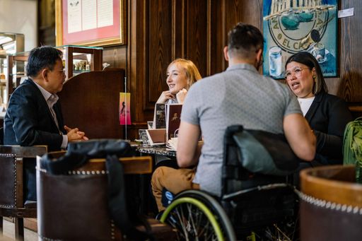 Vorschau Bild von Vernetzung und Austausch im Cafe Schwarzenberg
während der ViennaUP'23