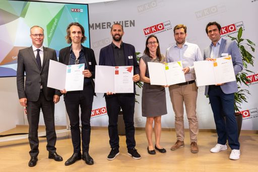  Foto der Preisträger des Mercur Award 2023