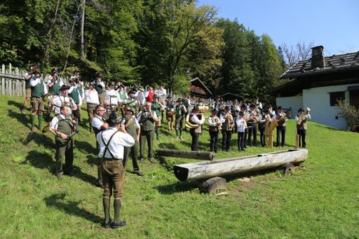  Musikanten beim Jägertag im Österreichischen
Freilichtmuseum Stübing