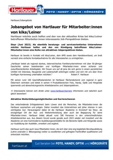 Vorschau Bild von Pressetext als PDF