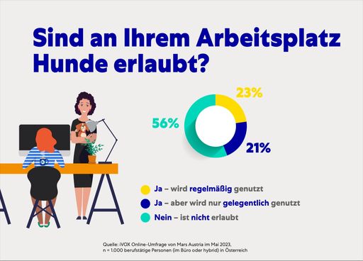 Vorschau Bild von Mars Umfrage zum "Bring deinen Hund zur Arbeit-Tag"
2023: Sind an Ihrem Arbeitsplatz Hunde erlaubt?